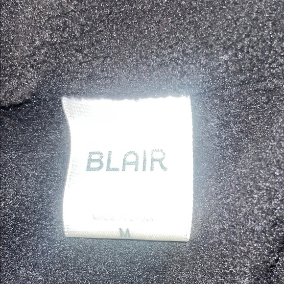 Blair Black Fleece Jacket Button Down Coat Full Zip/Button Women's Size M EUC - Picture 3 of 8